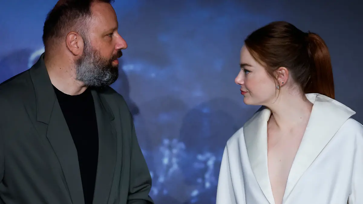 Emma Stone and Yorgos Lanthimos